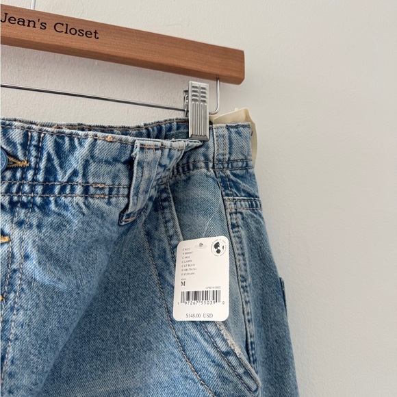 FREE PEOPLE NWT Newbies Solid Slouch Jeans M - Picture 7 of 8